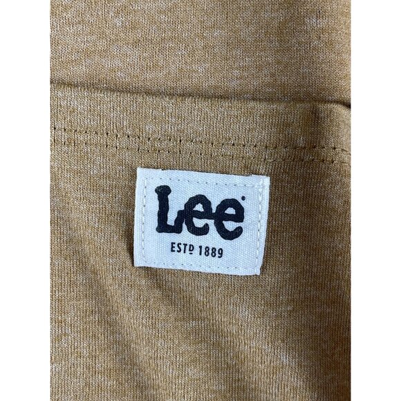 Lee Mens Large Classic Fit Long-Sleeve T-Shirt British Khaki 60% Cotton 40% Poly - Picture 8 of 10
